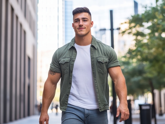 Bad looking guy and strong
